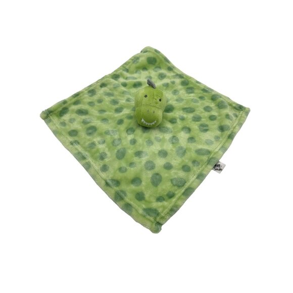 HB Hudson Baby Dinosaur Dino Security Blanket Lovey Plush Green Polka Dots‎ Toy - Picture 1 of 8